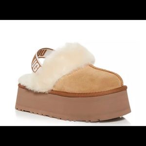 Women's Funkette Shearling Slingback Platform Slippers